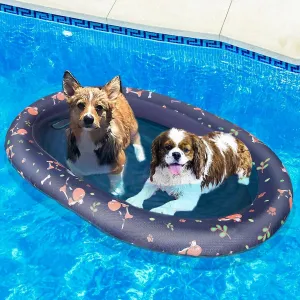 Inflatable Dog Pool Float - Pool Floats Raft for Small Dog Puppies Up to 45lb, Scratch Resistant and Durable for Summer Lake River Pool