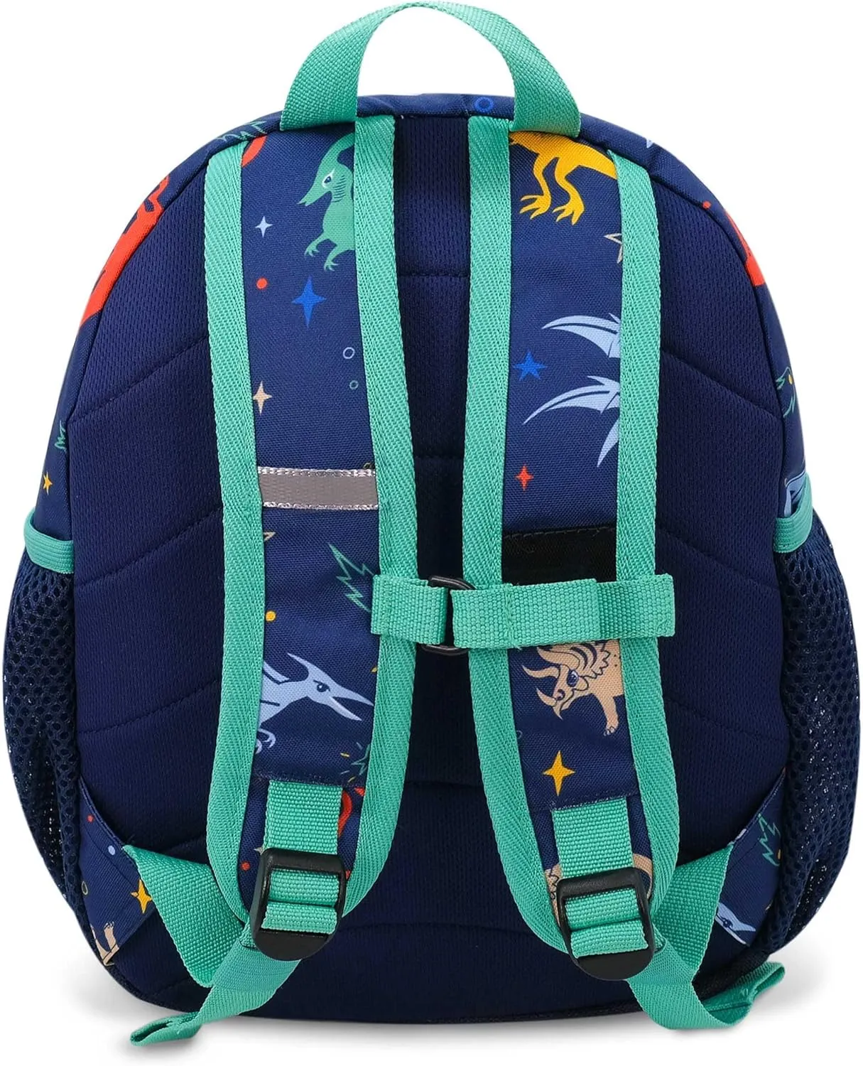 JAN & JUL Water Resistant Lightweight Backpack for Boys, Small Schoolbag for Toddlers (Space Dinos, One Size)