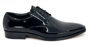 Jason Black Patent Leather Men's Derby Shoes