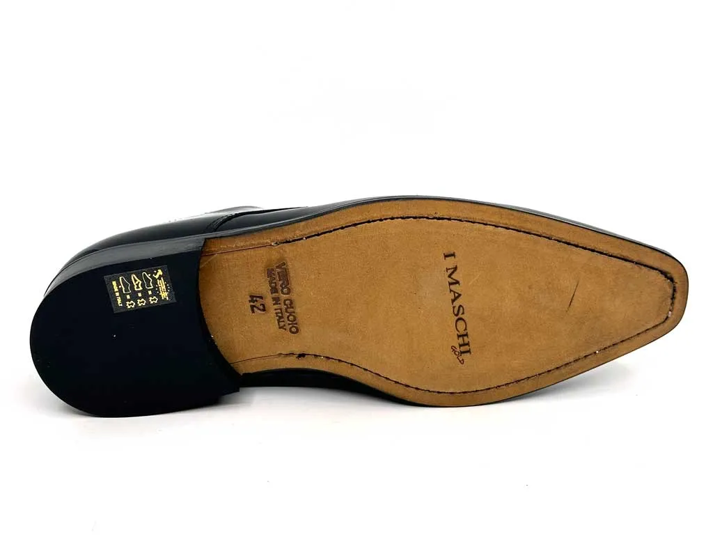 Jason Black Patent Leather Men's Derby Shoes