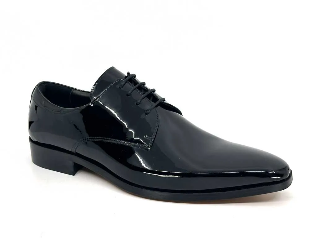 Jason Black Patent Leather Men's Derby Shoes