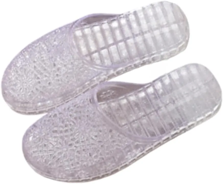 Jelly Mesh Ballet Flats for Women Clear Jelly Sandals Slip On Mule Breathable - Cute Trendy Causal No Slip Comfortable Walking Lightweight Running Beach Travel Cruise Vacation Standing All Day Summer