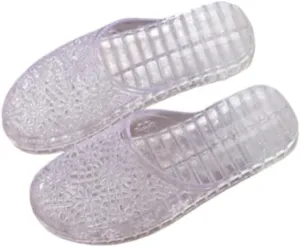 Jelly Mesh Ballet Flats for Women Clear Jelly Sandals Slip On Mule Breathable - Cute Trendy Causal No Slip Comfortable Walking Lightweight Running Beach Travel Cruise Vacation Standing All Day Summer