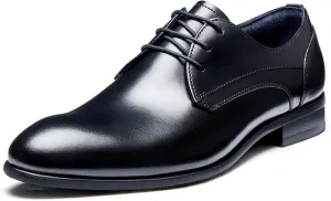 Jepsengord Men's Dress Shoes Wingtip Genuine Cowhide Leather Oxfords with Brogue Formal Business Wedding Derby Shoes