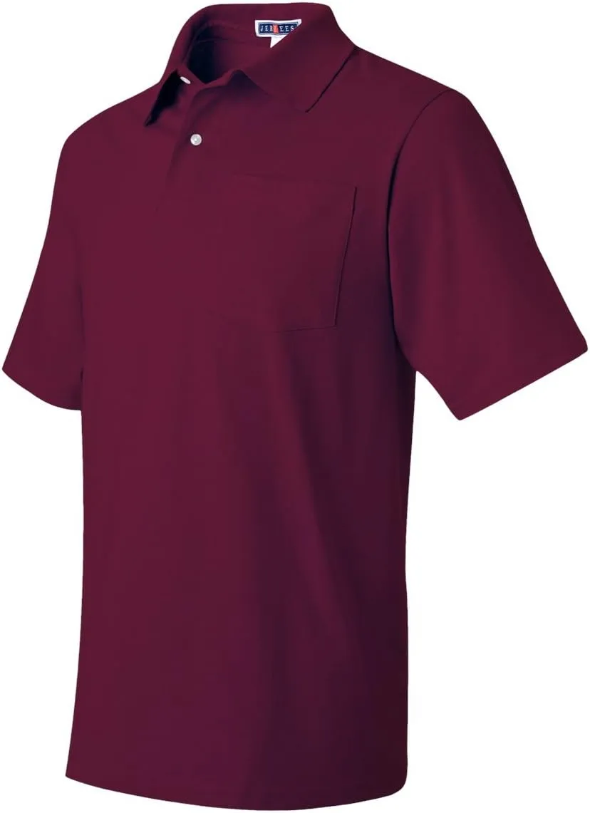 Jerzees 5.6 oz. 50/50 Jersey Pocket Polo with SpotShield