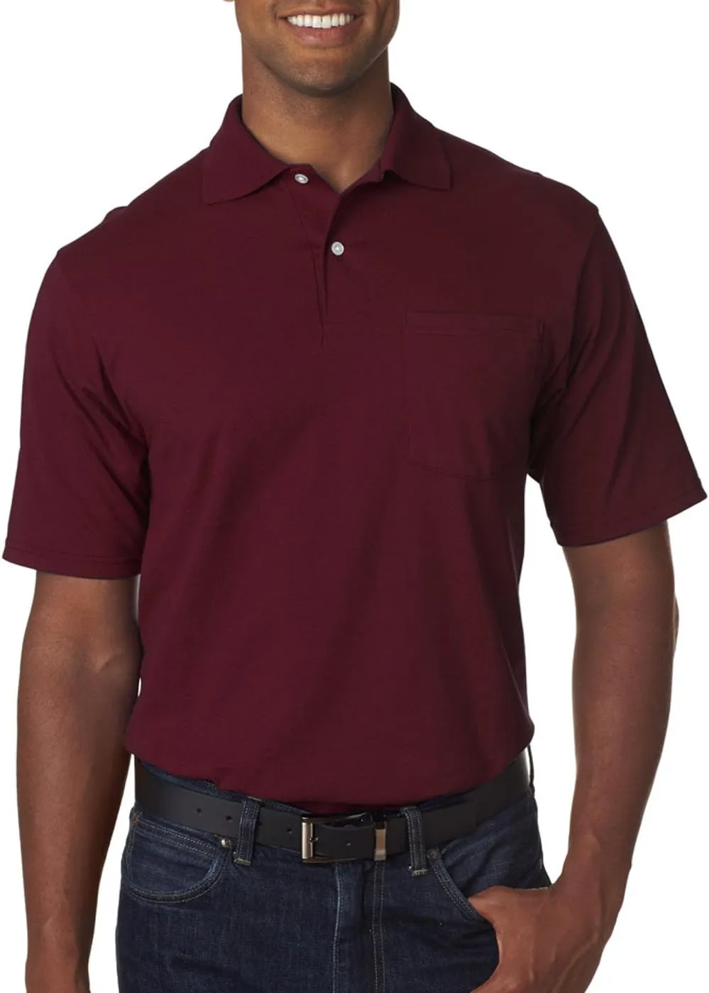 Jerzees 5.6 oz. 50/50 Jersey Pocket Polo with SpotShield