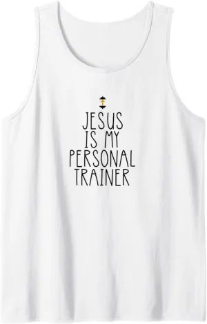 Jesus Is My Personal Trainer - Religious Workout Christian Tank Top