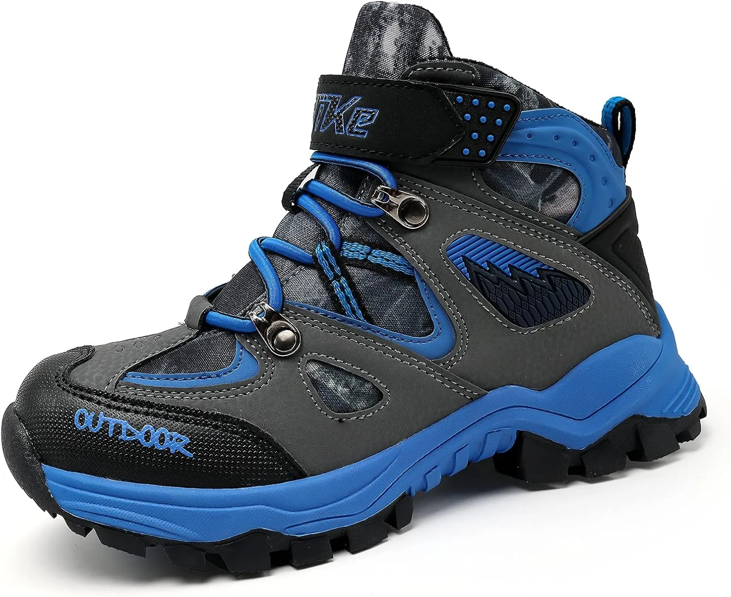 JMFCHI Kids Hiking Boots Boys Girls Outdoor Walking Climbing Sneaker Comfortable Non-slip Snow Shoes Hiker Boot Antiskid Steel Buckle Sole