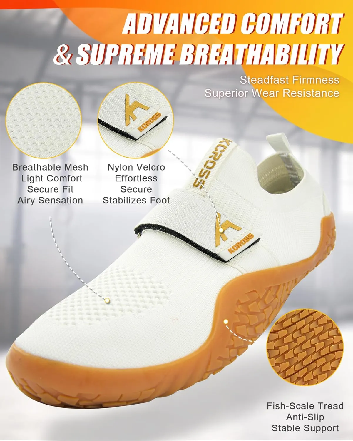 kcross Weightlifting Shoes Women, Deadlift Shoes for Men and Women Weight Lifting Shoes for Heavy Lifting Weight and Cross-Trainer, Gym Squat Shoes with Rubber Non-Slip Sole