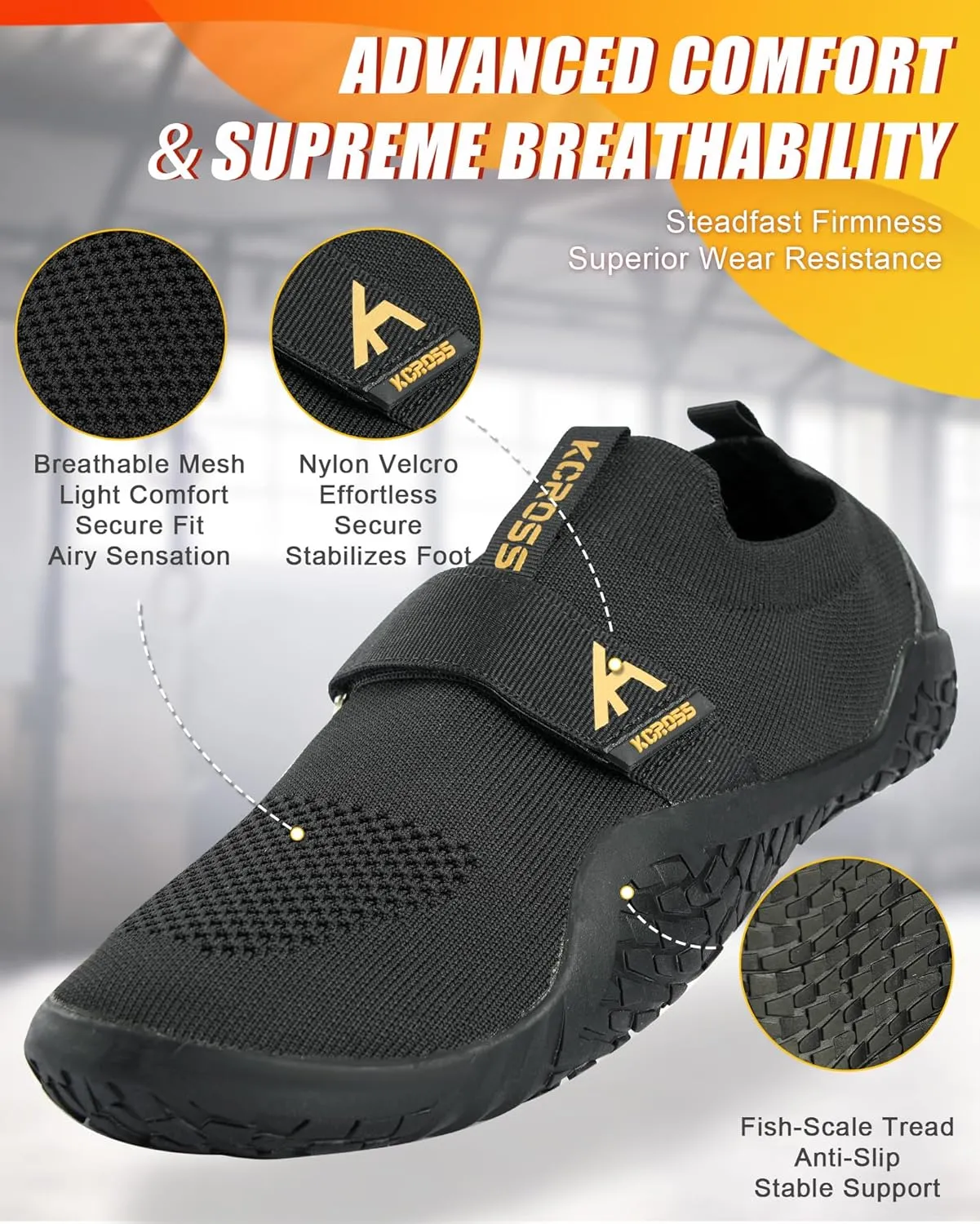 kcross Weightlifting Shoes Women, Deadlift Shoes for Men and Women Weight Lifting Shoes for Heavy Lifting Weight and Cross-Trainer, Gym Squat Shoes with Rubber Non-Slip Sole