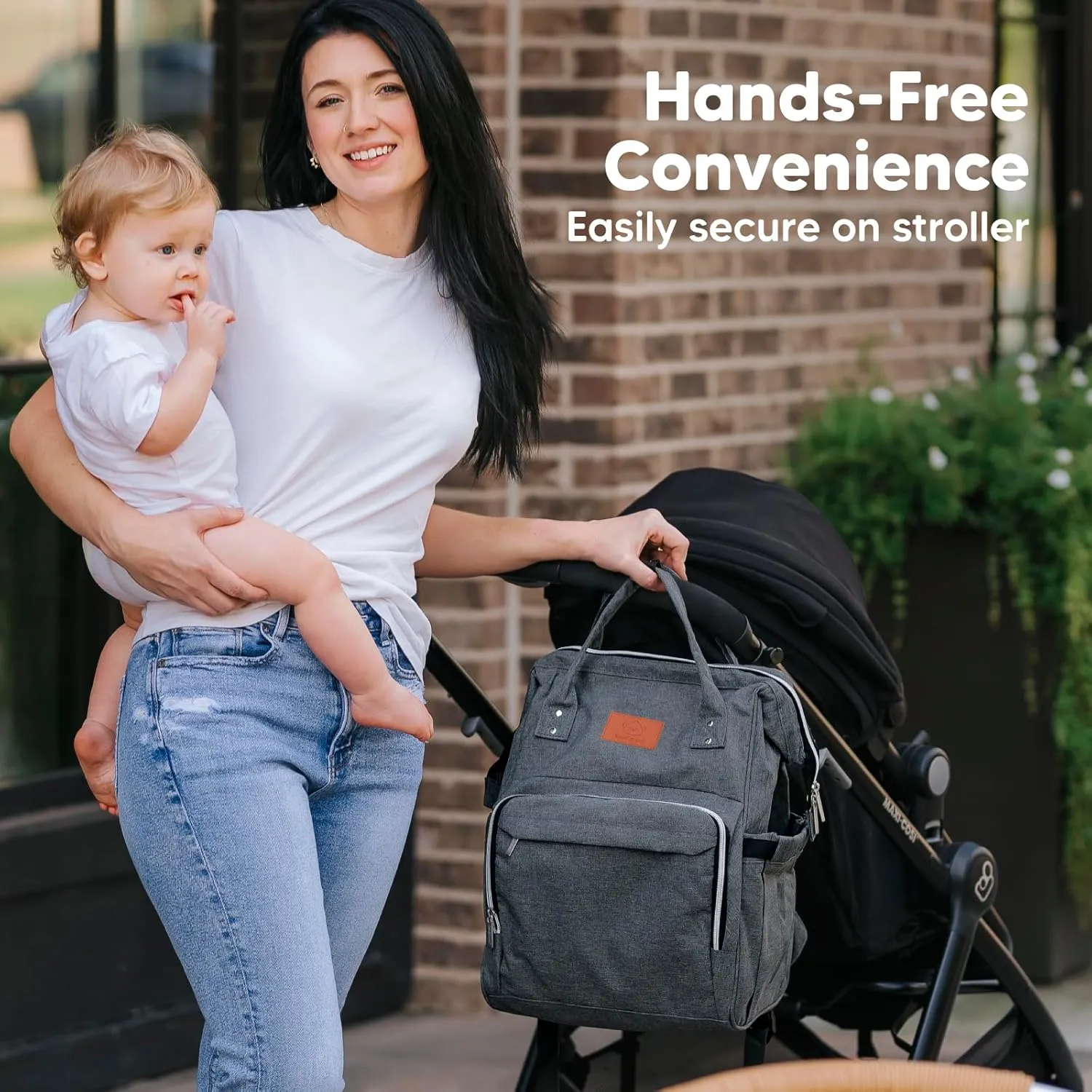 KeaBabies Baby Diaper Bag Backpack - Large Baby Bag for Boys, Girls, Waterproof Multi Function Travel Diaper Backpack with Changing Pad, Durable Travel Essentials for Moms and Dads (Mystic Gray)