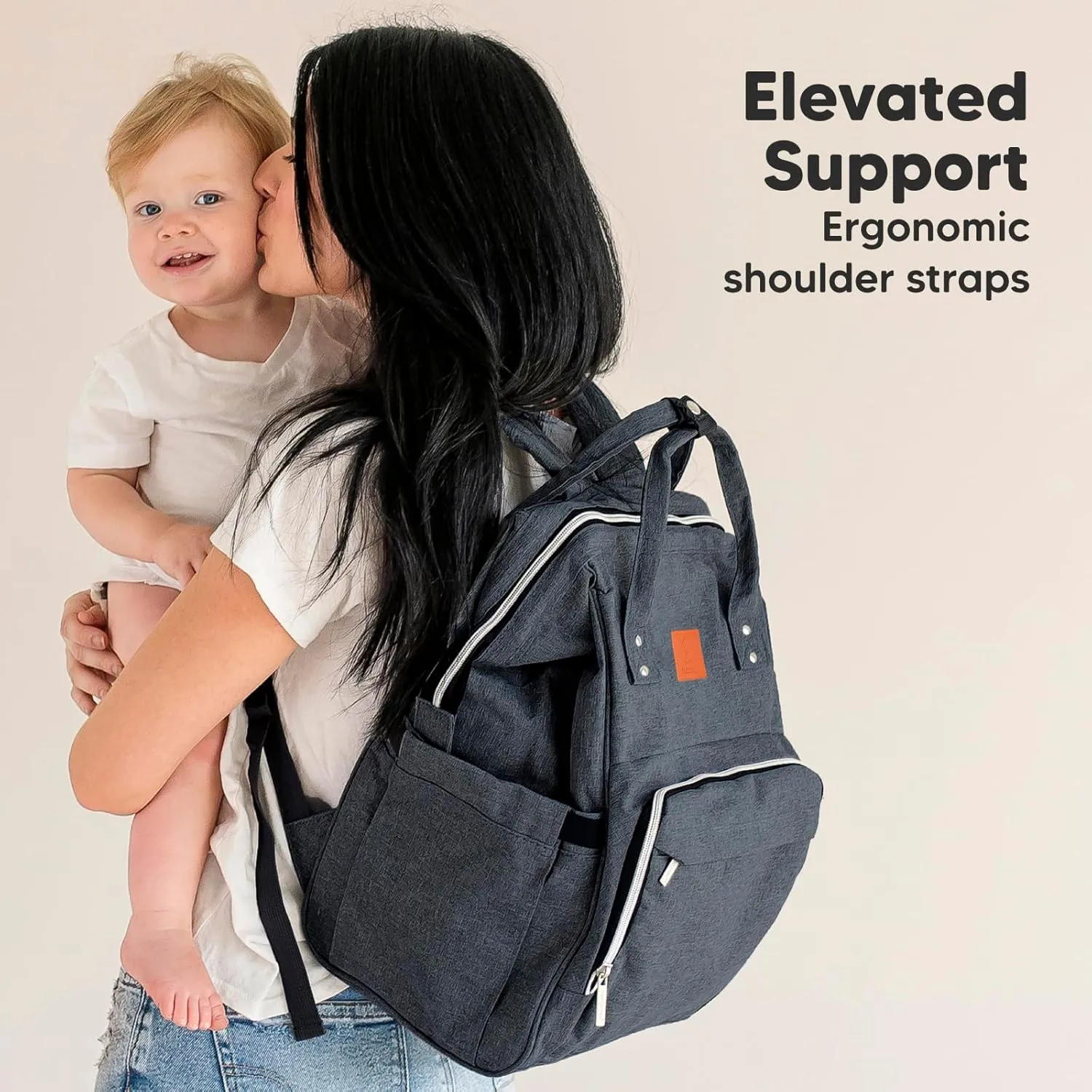 KeaBabies Baby Diaper Bag Backpack - Large Baby Bag for Boys, Girls, Waterproof Multi Function Travel Diaper Backpack with Changing Pad, Durable Travel Essentials for Moms and Dads (Mystic Gray)