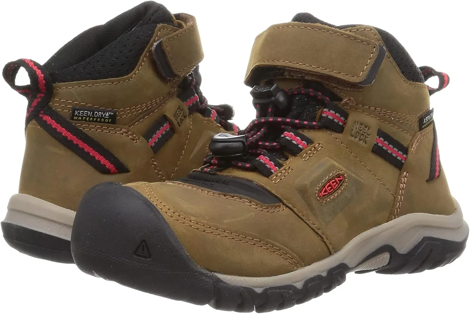 KEEN Unisex-Child Ridge Flex Mid Height Waterproof Leather Hiking Boots