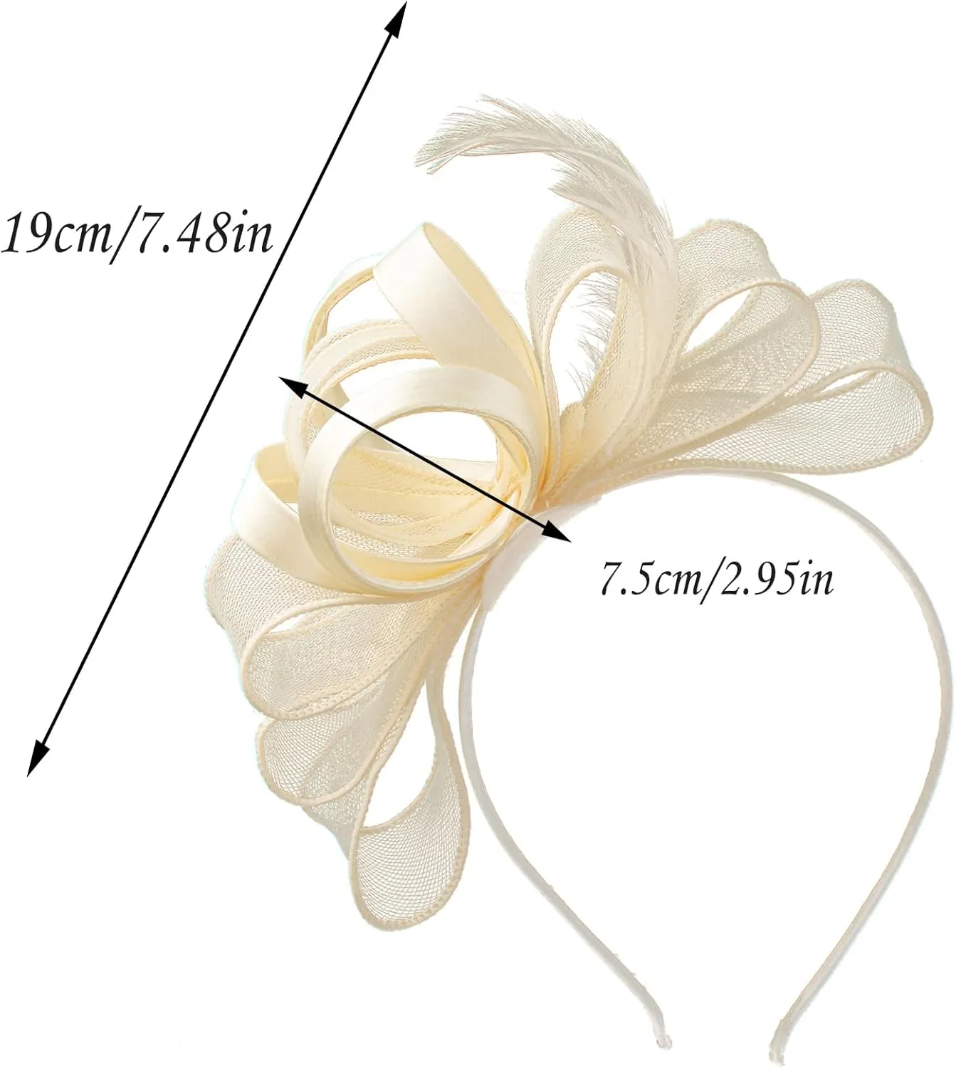 Kgromfy Fascinators for Women Tea Party Hats Derby Hat Wedding Headwear Cocktail Fancy Dress Party Headband