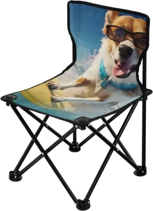 Kigai Folding Camping Chair Heavy Duty Chair Ultralight Compact Portable Beach Chair for Outdoor Camp, Hiking, Travel, Beach, Sporting Event and Picnic, Colorful Pattern