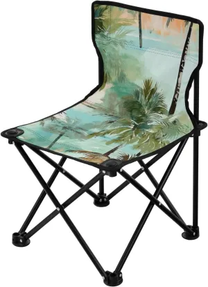 Kigai Folding Camping Chair Heavy Duty Chair Ultralight Compact Portable Beach Chair for Outdoor Camp, Hiking, Travel, Beach, Sporting Event and Picnic, Palm Tree