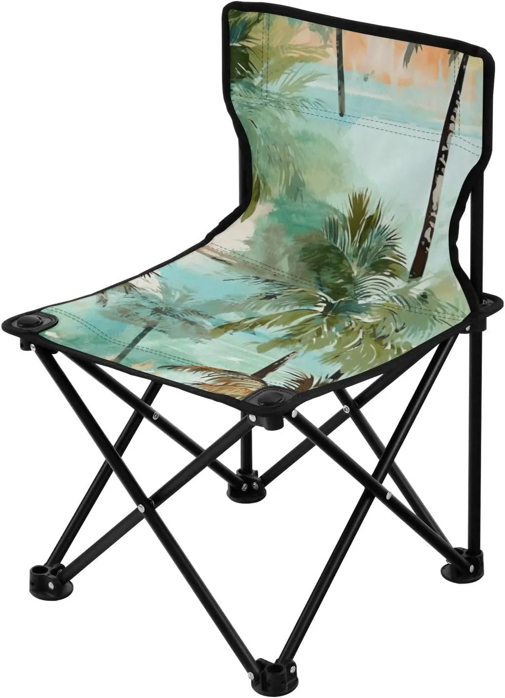 Kigai Folding Camping Chair Heavy Duty Chair Ultralight Compact Portable Beach Chair for Outdoor Camp, Hiking, Travel, Beach, Sporting Event and Picnic, Palm Tree