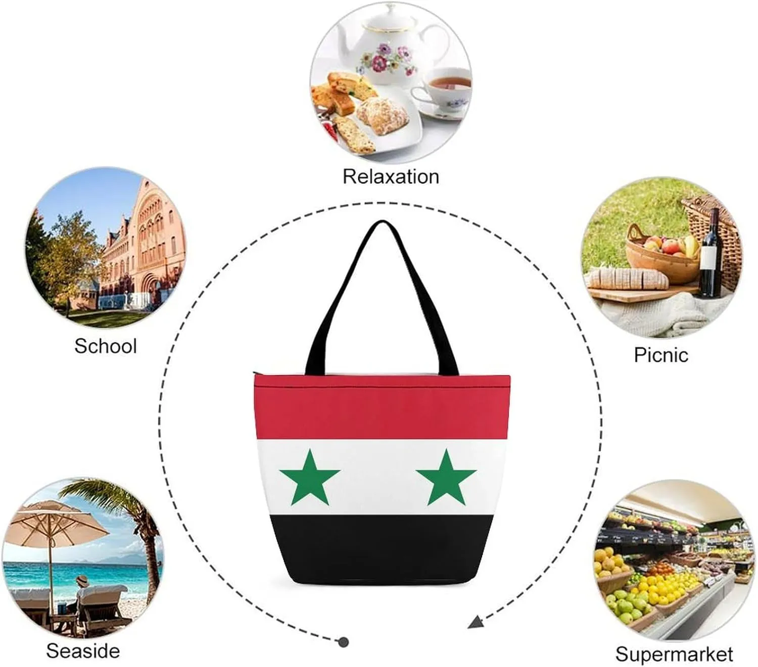 KiRYu Trendy British Antarctic Territory Flag Women's Large Shoulder Bag Perfect for Daily Errands and Shopping