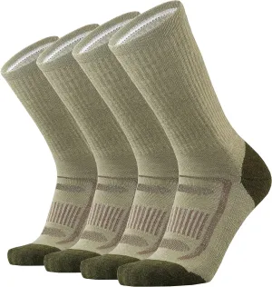 KMM Men's Merino Wool Cushion Crew Socks Moisture Wicking Control Medium Weight Warm for Outdoor Hiking Hike Trail Cycling