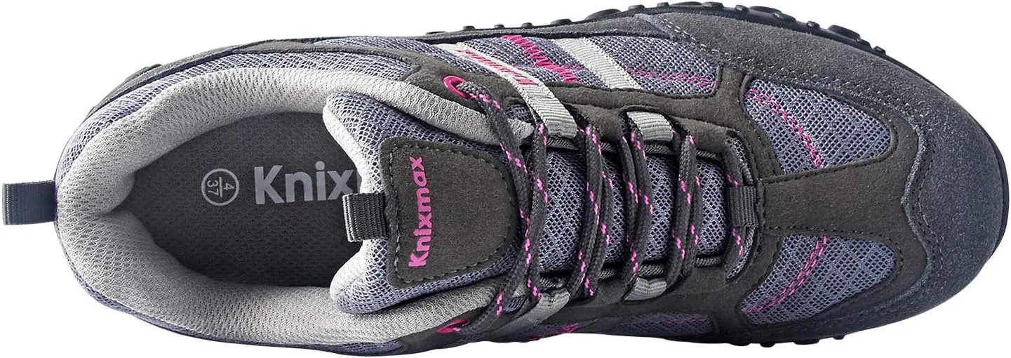 Knixmax Womens Hiking Shoes Lightweight Non-Slip Climbing Trekking Sneakers for Woman Camping Backpacking Shoe Summer Hiker Shoes