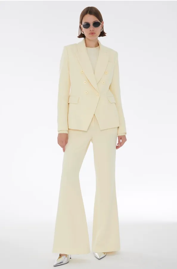 Kylie Double Breasted Blazer in Butter