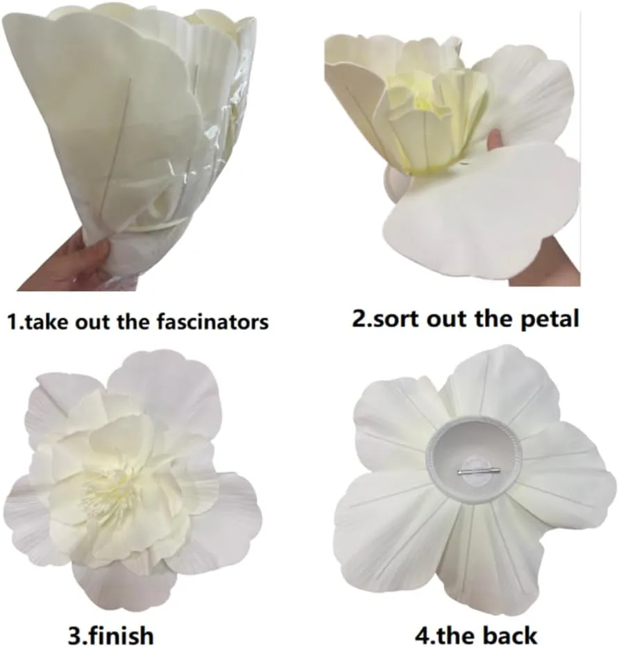 Large Flower Fascinators for Girls Women Tea Party Cocktail Headwear Derby Hats with Headband and Clip for Wedding