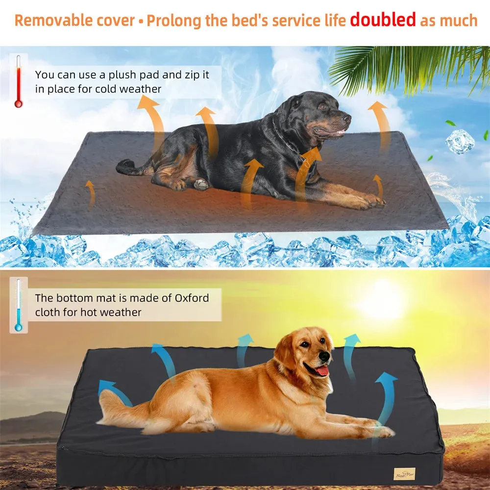Large Orthopedic Waterproof Dog Bed with Removable Cover