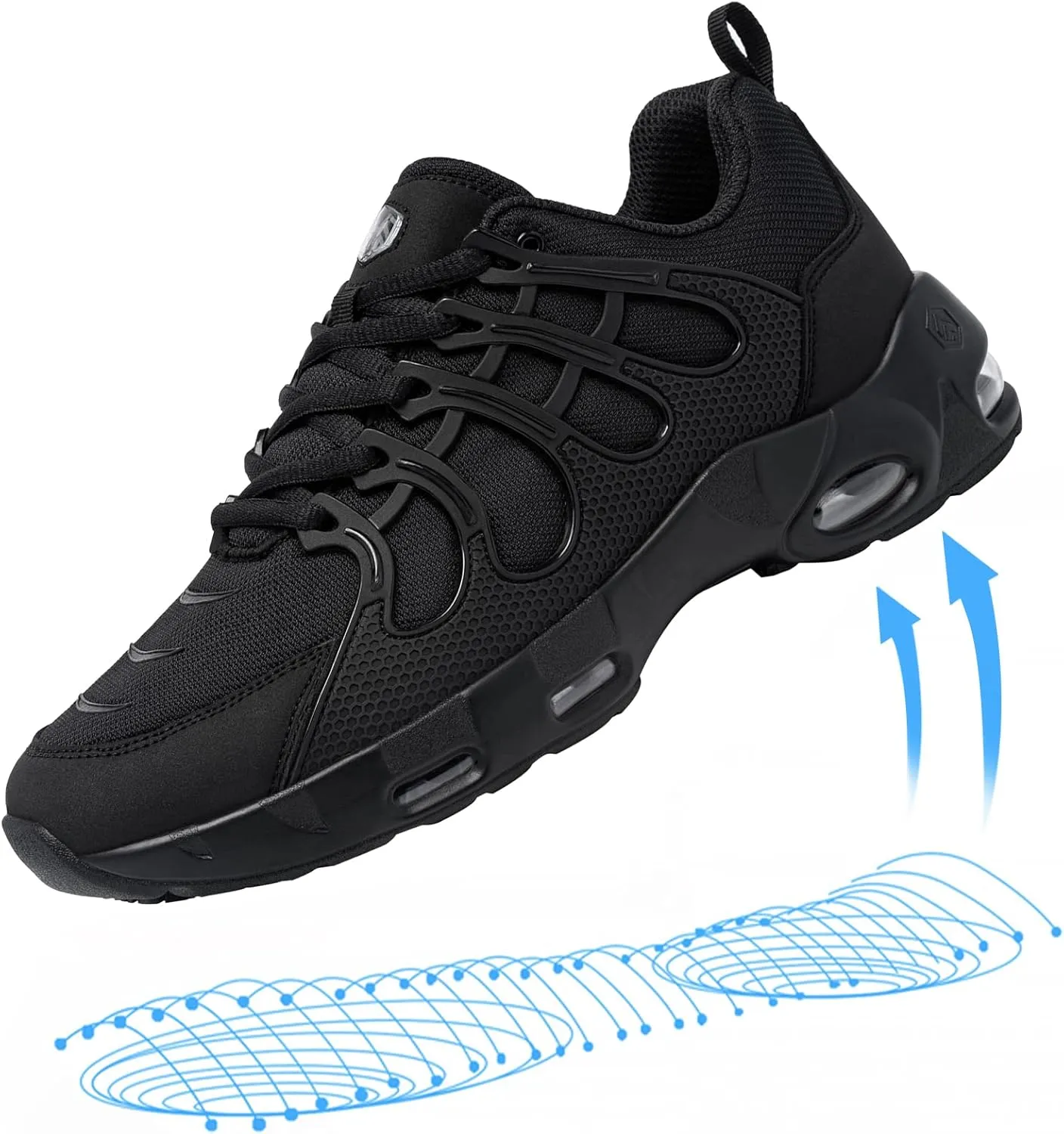 LARNMERN Non Slip Work Shoes for Men Slip Resistant Sneakers Casual Comfort Walking Mens Chef Kitchen Breathable Air Cushion Wide Width