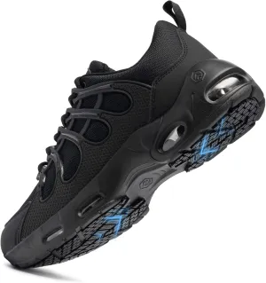 LARNMERN Non Slip Work Shoes for Men Slip Resistant Sneakers Casual Comfort Walking Mens Chef Kitchen Breathable Air Cushion Wide Width