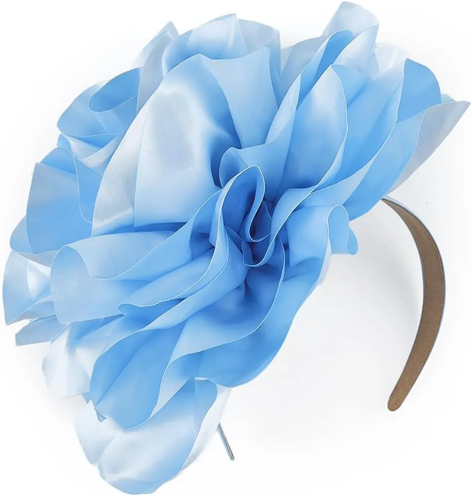 LATIMOON Flower Fascinator for Women Tea Party Derby Hat Cocktail Wedding Bridal Fascinators Headband for Women