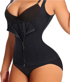 Lelinta Waist Trainer Corset for Weight Loss Tummy Control Sport Workout Body Shaper Black