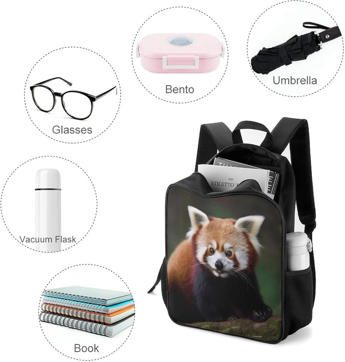 Lightweight Backpacks Cute Travel Bag Durable Animal Redwood Printing Small Travel Backpack For Women & Men