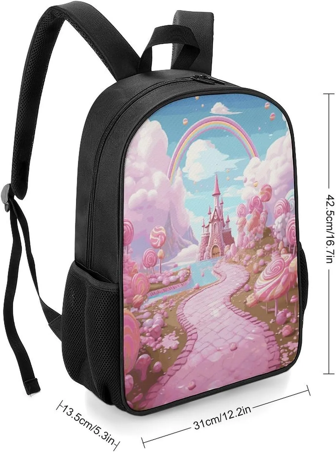 Lightweight Backpacks Cute Travel Bag Durable Candy Land Printing Small Travel Backpack For Women & Men