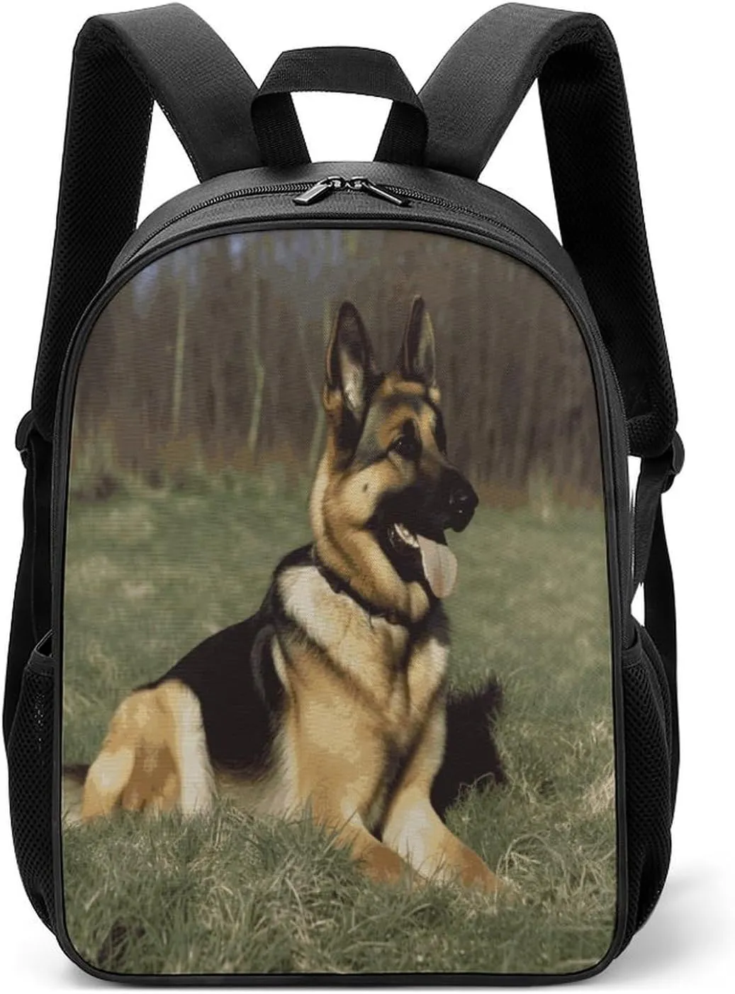 Lightweight Backpacks Cute Travel Bag Durable German Shepherd Dog Printing Small Travel Backpack For Women & Men