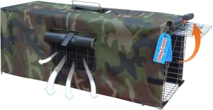 Live Animal Cat Trap Cage Cover for Stray Cats 32 Inch Folding Skunk Trap with Real Door for Raccoons, Opossums, Groundhogs, Skunks, Feral Cats, Squirrels (Only Cover)
