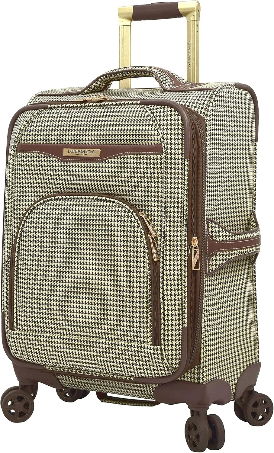 London Fog Oxford III Expandable Spinner, Olive, Carry-On 20-Inch