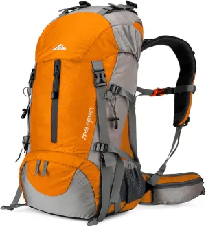 Loowoko 50L Hiking Backpack, Waterproof Camping Essentials Bag with Rain Cover, 45 5 Liter Lightweight Backpacking Back Pack