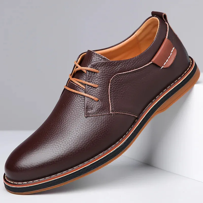 Luciano Couture Textured Derby Shoes