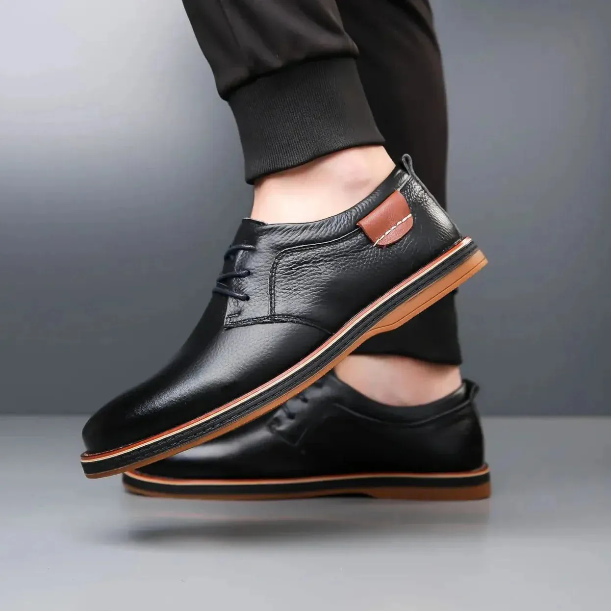 Luciano Couture Textured Derby Shoes
