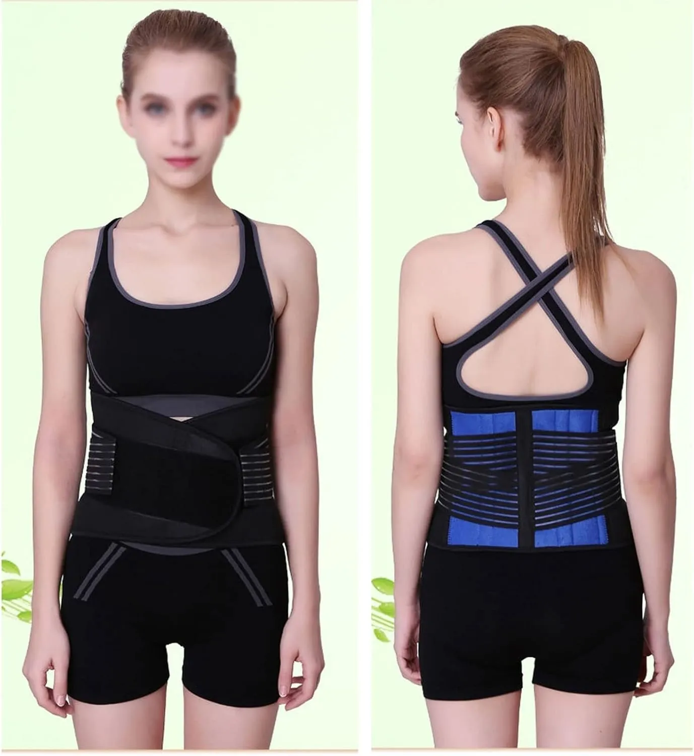 Lumbar Brace Back Support Belt Slimming Shapers Belt Waist Trainer Belt Workout for Men Women Weight Loss Fitness Fat Burner Back Support Corrector