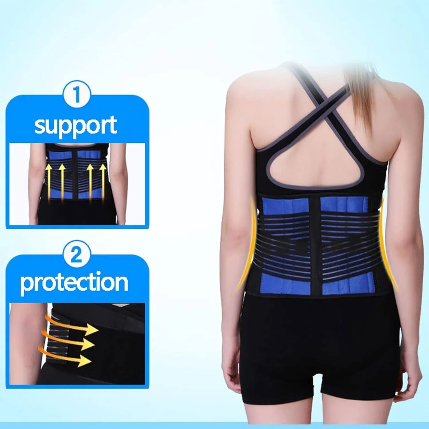 Lumbar Brace Back Support Belt Slimming Shapers Belt Waist Trainer Belt Workout for Men Women Weight Loss Fitness Fat Burner Back Support Corrector