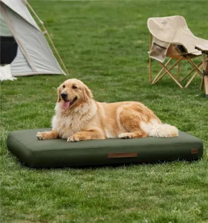 Made4Pets Inflatable Dog Bed Outdoor Waterproof – Self-Inflating Dog Camping Bed for Medium to Large Breeds, Heavy-Duty Oxford Fabric, Foldable Travel Pet Bed with Built-in Pump, Green, 44"x32"x4"