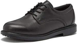 MAGNUM Active Duty Oxford Mens Work Shoes Non Slip, Black Leather Slip Resistant Work Shoes for Men, Medium or Extra Wide Width