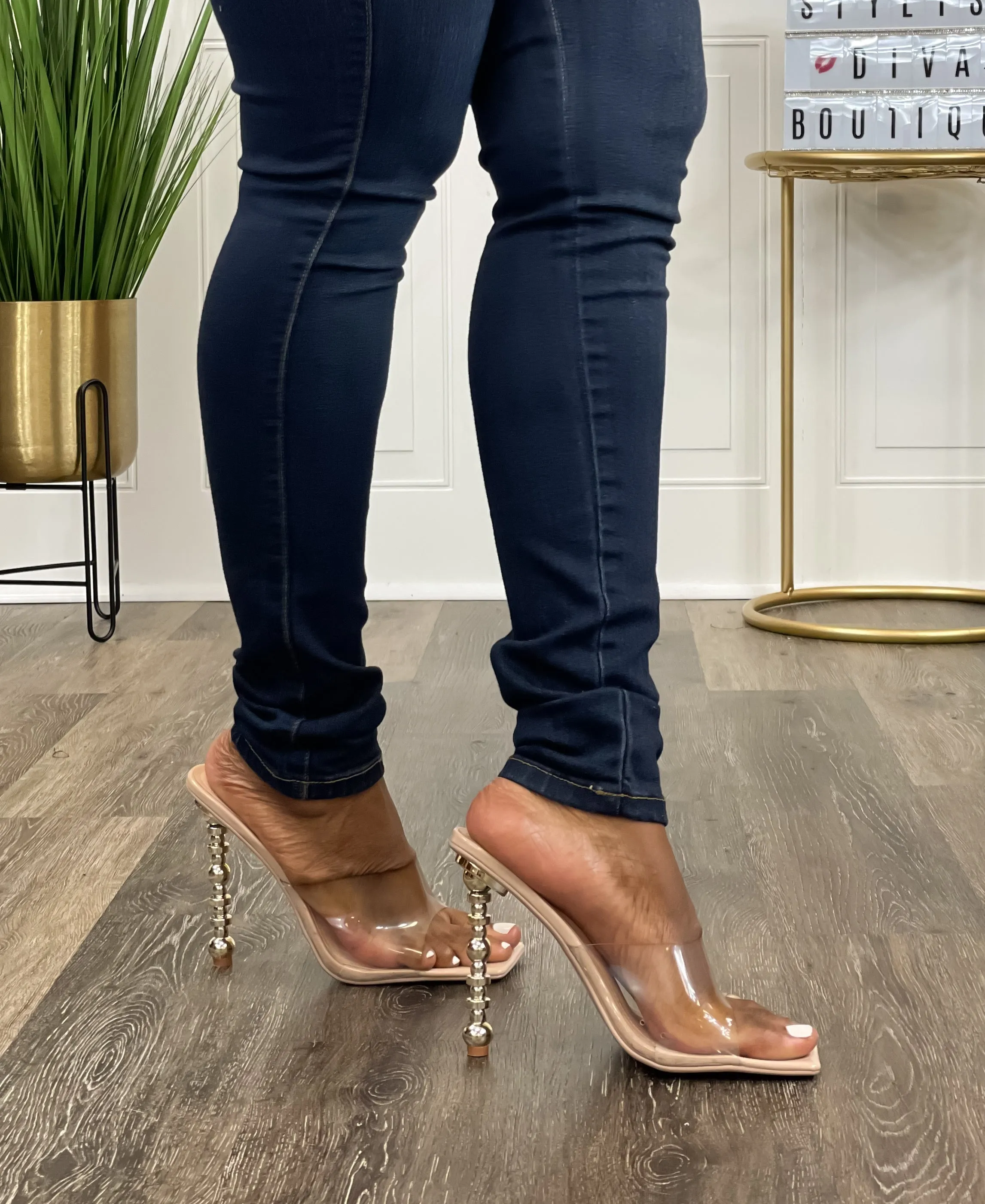 Melody Heeled Mule (Nude)