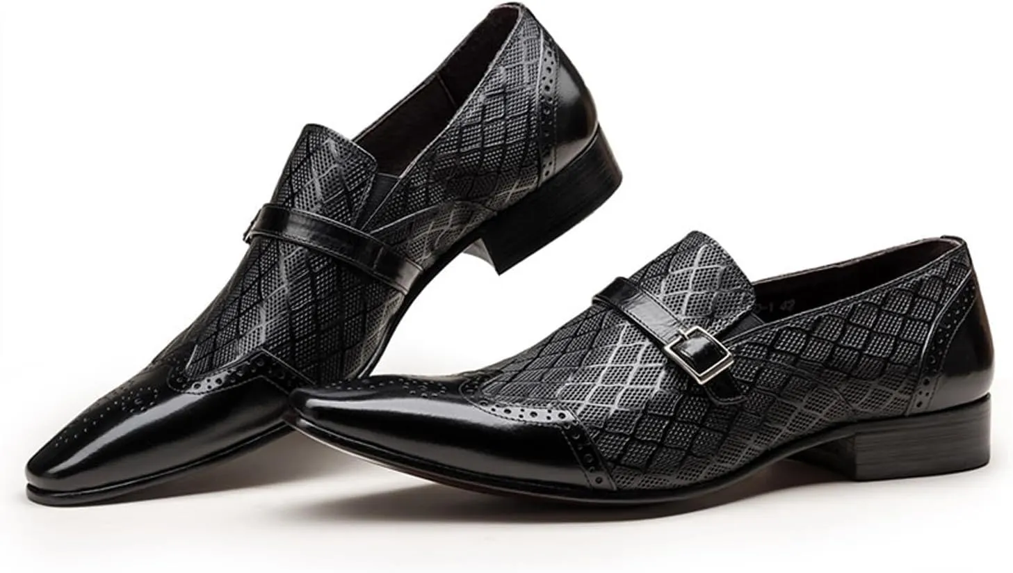 Men Alligator Crocodile Print Oxfords Dress Shoes Business Casual Cap Toe Wingtip Formal Derby Shoes Wedding Prom Tuxedo Shoes Loafers