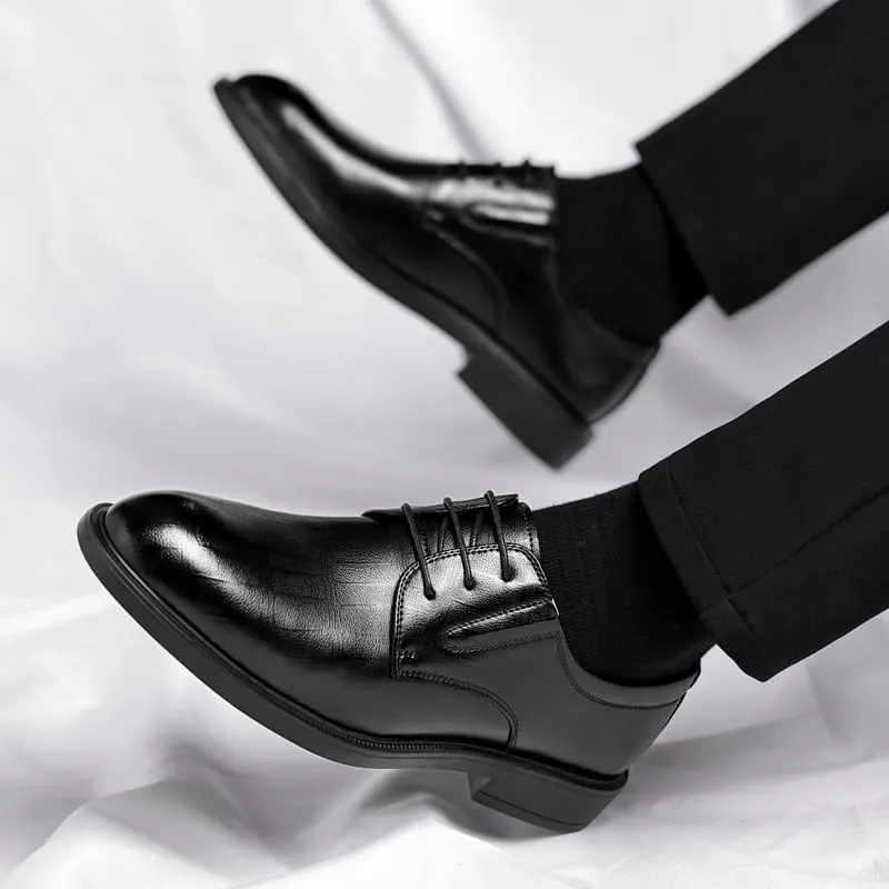 Men’s 2-Inch Height Increasing Shoes Formal Dress Oxford, Men's Elevator Shoe 2" Taller Business