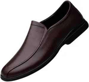 Men's Breathable Slip-On Oxford Shoes, Designer Casual Office Driving Shoes, Cowhide Crocodile Print