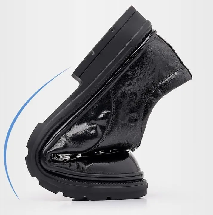 Mens Classic Formal Oxfords Shoes Mens Wedding Business Dress Shoes Lace-up Patent Leather Tuxedo Derby Shoes for Men