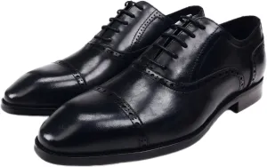 Men's Classic Synthetic Leather Derby Shoes for Business and Casual Wear