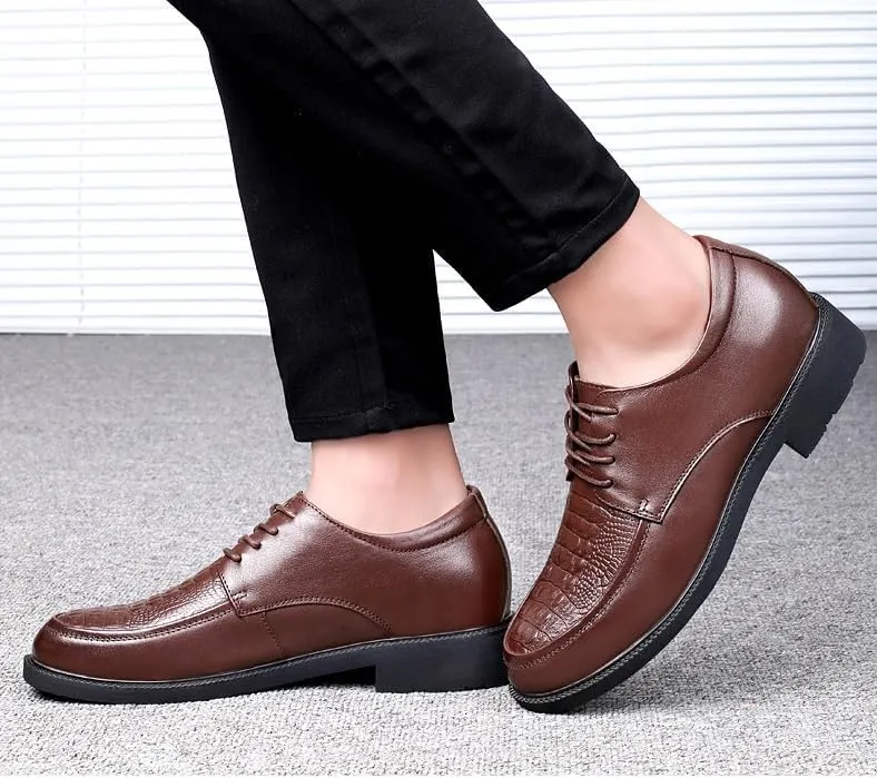 Men's Comfortable Tuxedo Dress Shoes Mens Casual Business Formal Derby Shoes Classic Lace-up Oxfords